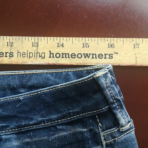 Revolution denim shorts cutoffs with crochet insets - Picture 2 of 5